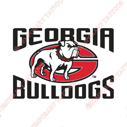 Georgia Bulldogs Customize Temporary Tattoos Stickers NO.4471